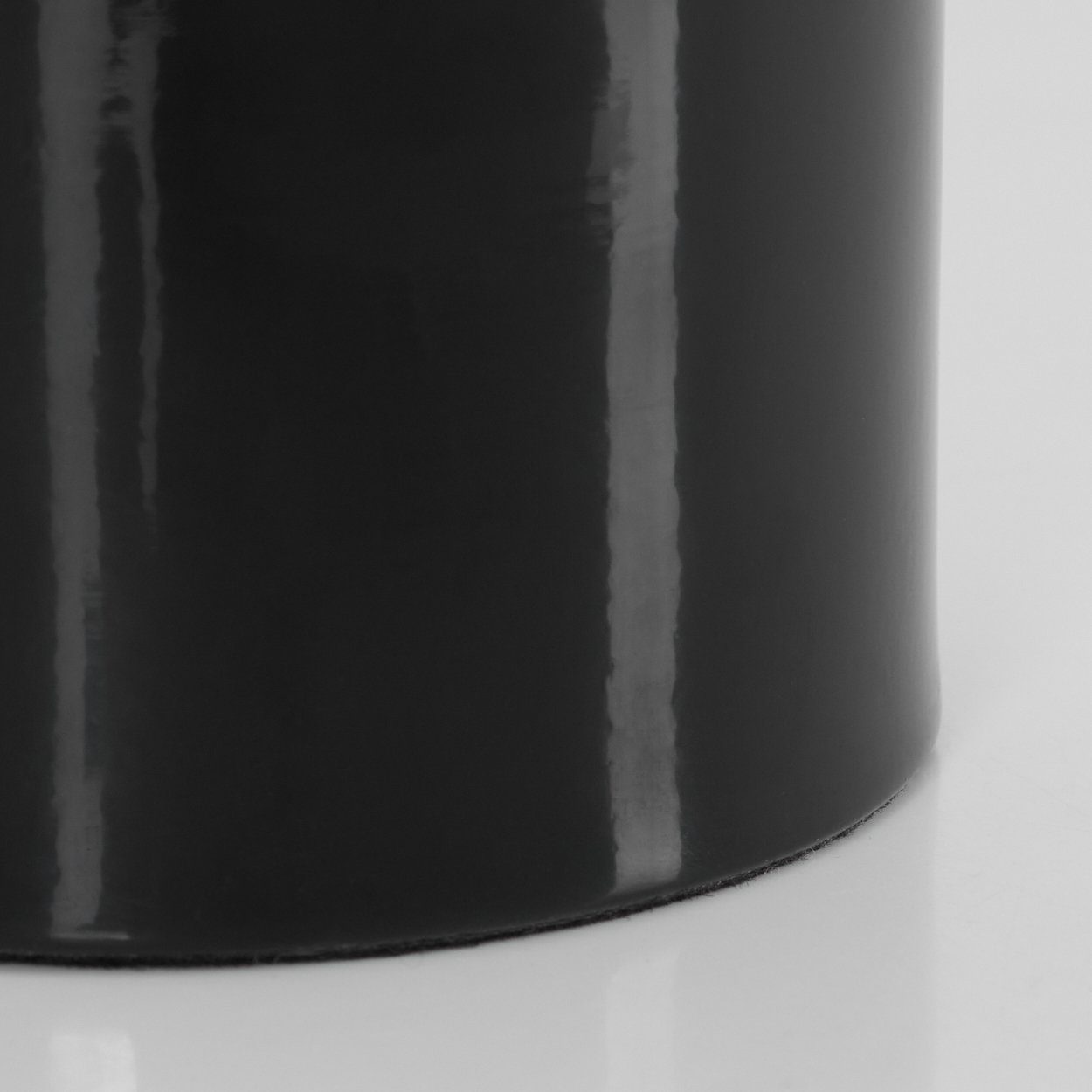Tischleuchte 22cm, runde ohne m. aus Schwarz/Rauchfarben, Höhe Ø 1 hofstein Tischlampe, An-/Ausschalter, x moderne Metall/Glas in Nachttischlampe Leuchtmittel, 15cm, E27