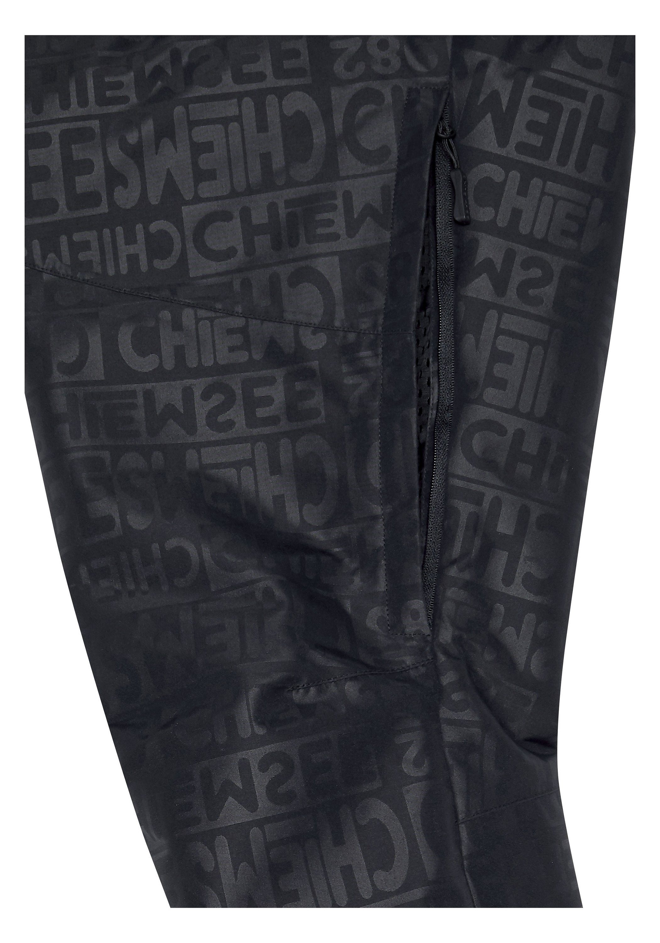 1 mit Sporthose Allover-Muster Skihose Chiemsee Slim-Fit transparent/schwarz