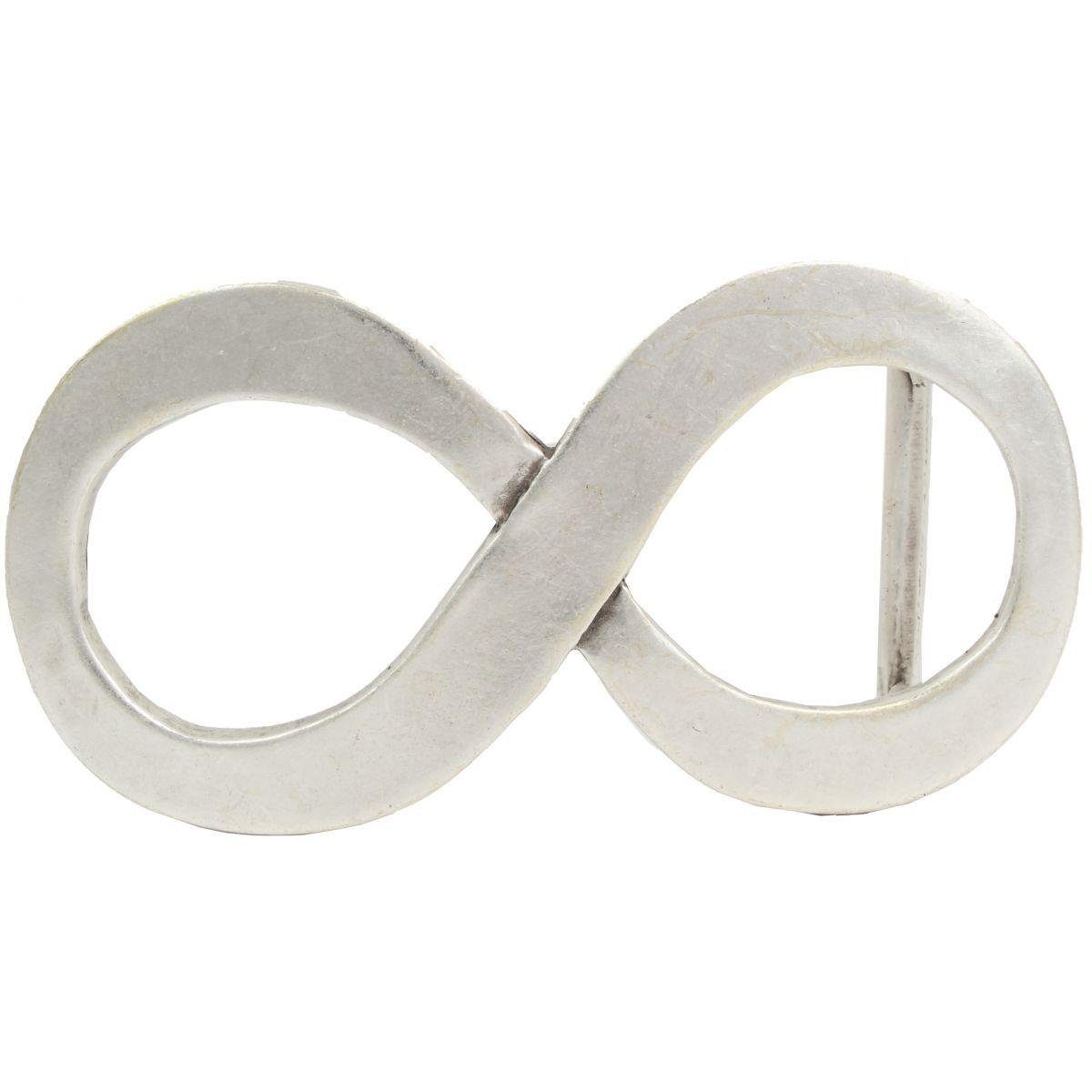 BELTINGER Gürtelschnalle Buckle Infinity Gürtelschließe Wechselschließe - cm Altsilber Gürtel - 4,0 40mm