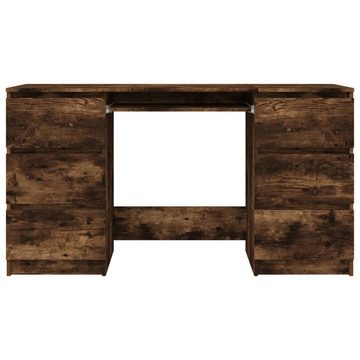 vidaXL Schreibtisch Schreibtisch Räuchereiche 140x50x77 cm Holzwerkstoff