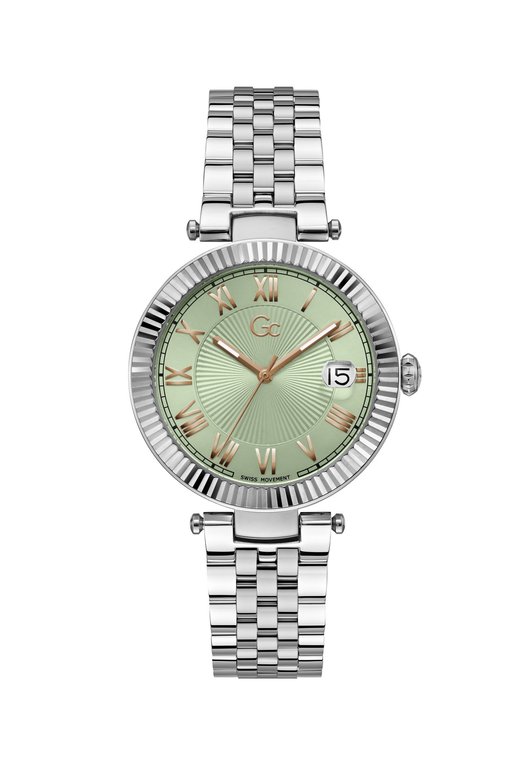 Guess Collection Quarzuhr Gc Flair Large Size Metal, (1-tlg., Not a set – not applicable to this product), Quarz Analog