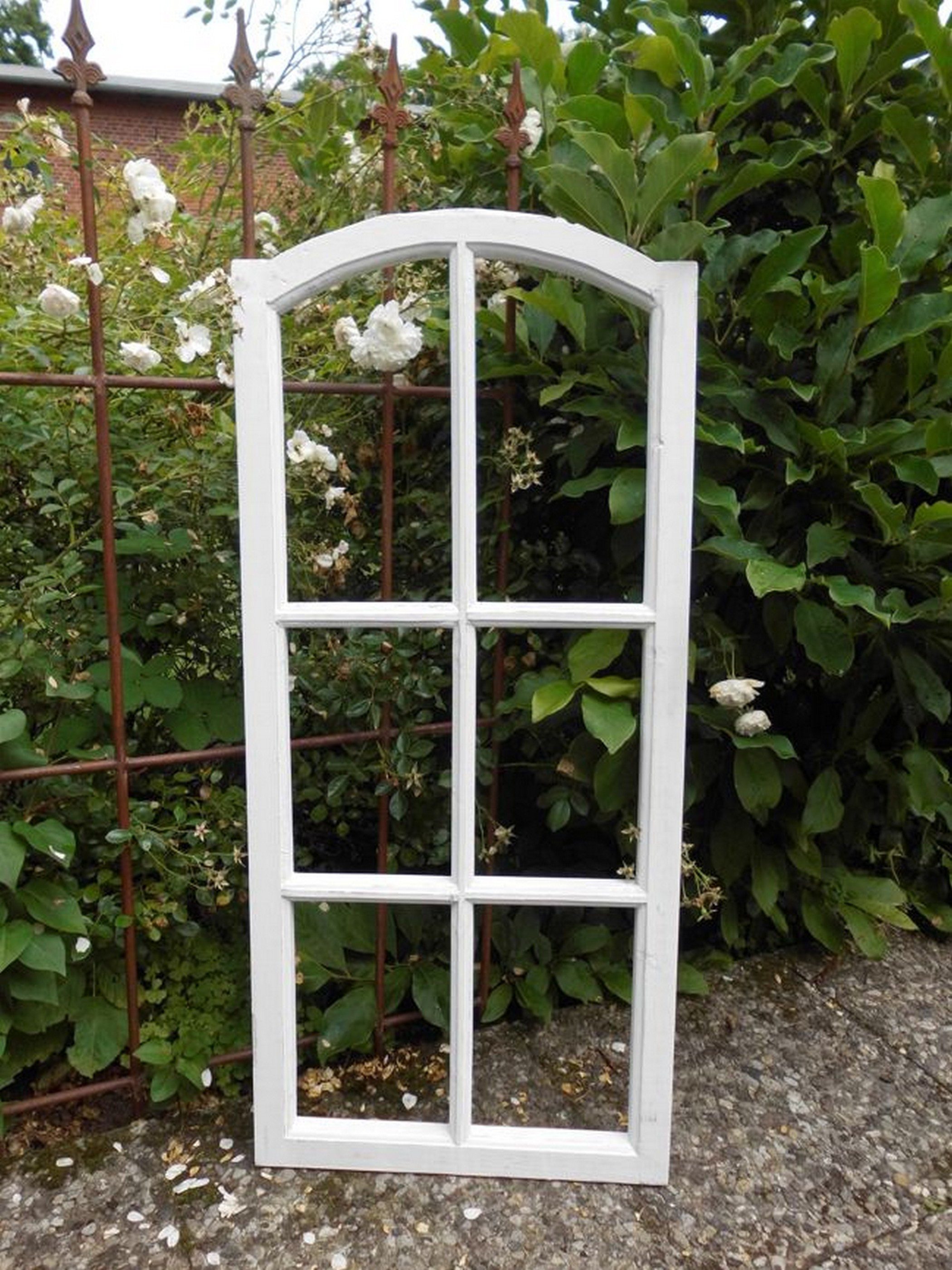 Deko-Impression Wanddekoobjekt Großes Fenster Sprossenfenster Dekorahmen Holz weiss 112 cm (1 St)
