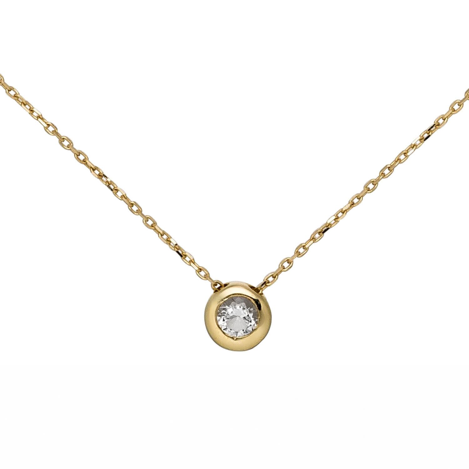 Schmuck Krone Goldkette Solitär Collier aus günstig online kaufen