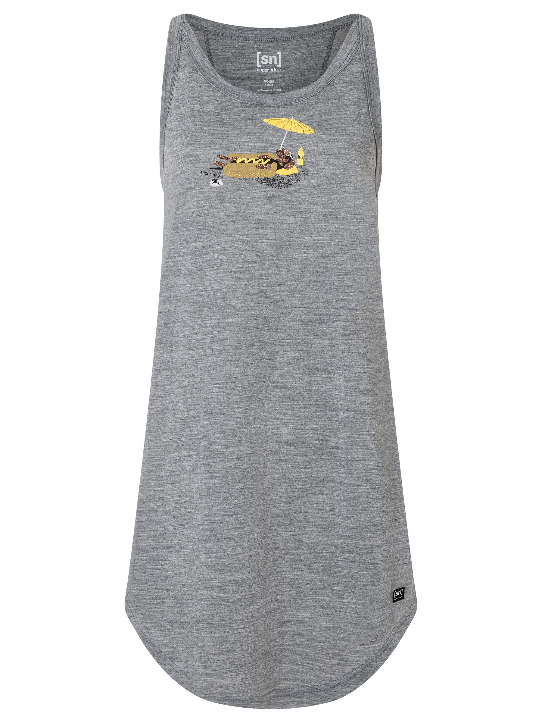SUPER.NATURAL Sommerkleid für Damen, Merino W HOT DOG DRESS mit Tier-Motiv, atmungsaktiv – Bild 4 von 5