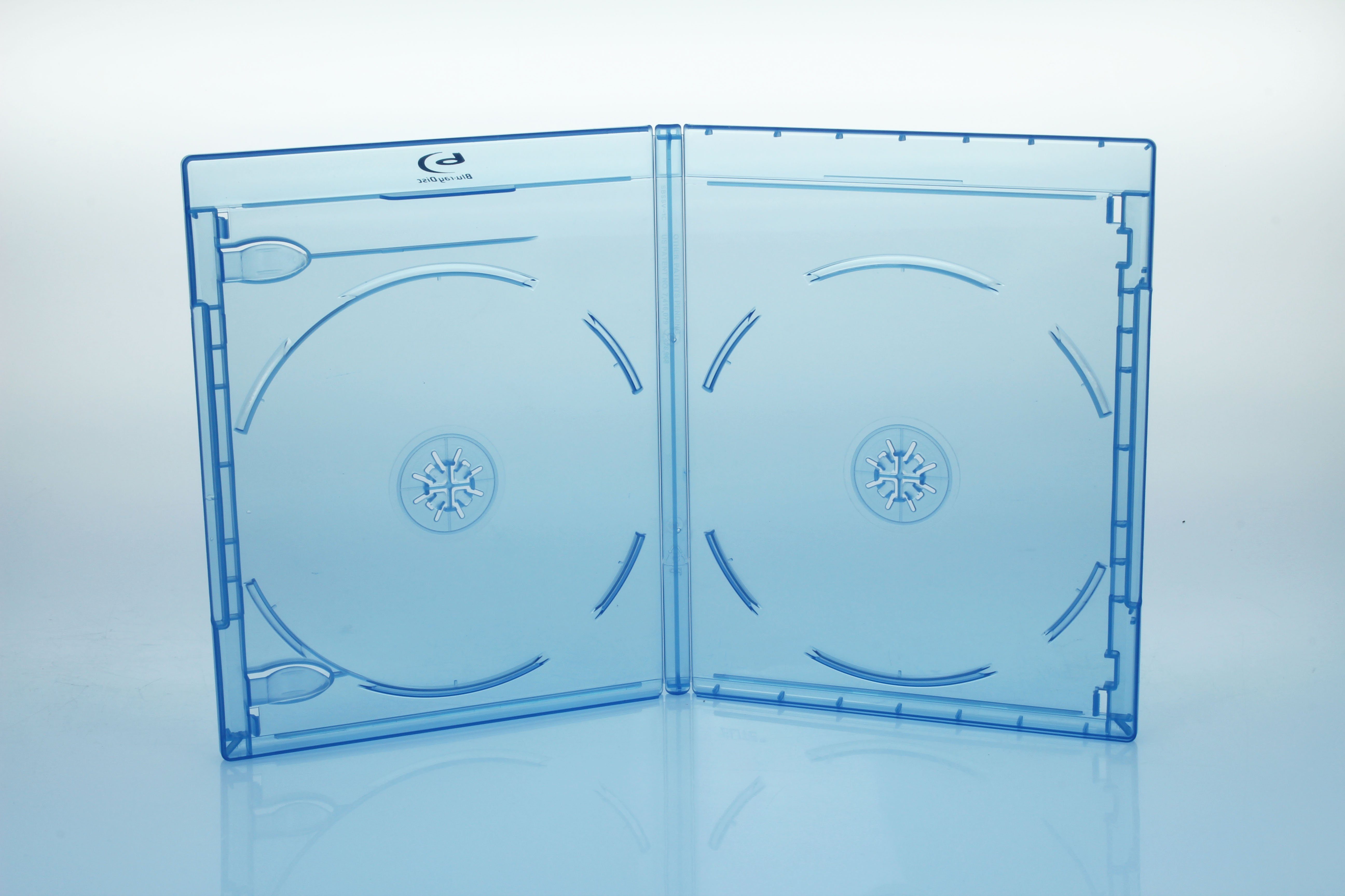 Sauerwald DVD-Hülle 5 BluRay Hüllen 11mm / 2fach 2er BD Hüllen / Farbe: blau / high qualit