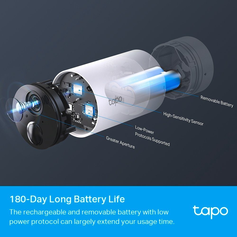 TP-Link Tapo Security Kamerasystem Smart IP Wire-Free Überwachungskamera C400S2 (Außenbereich)