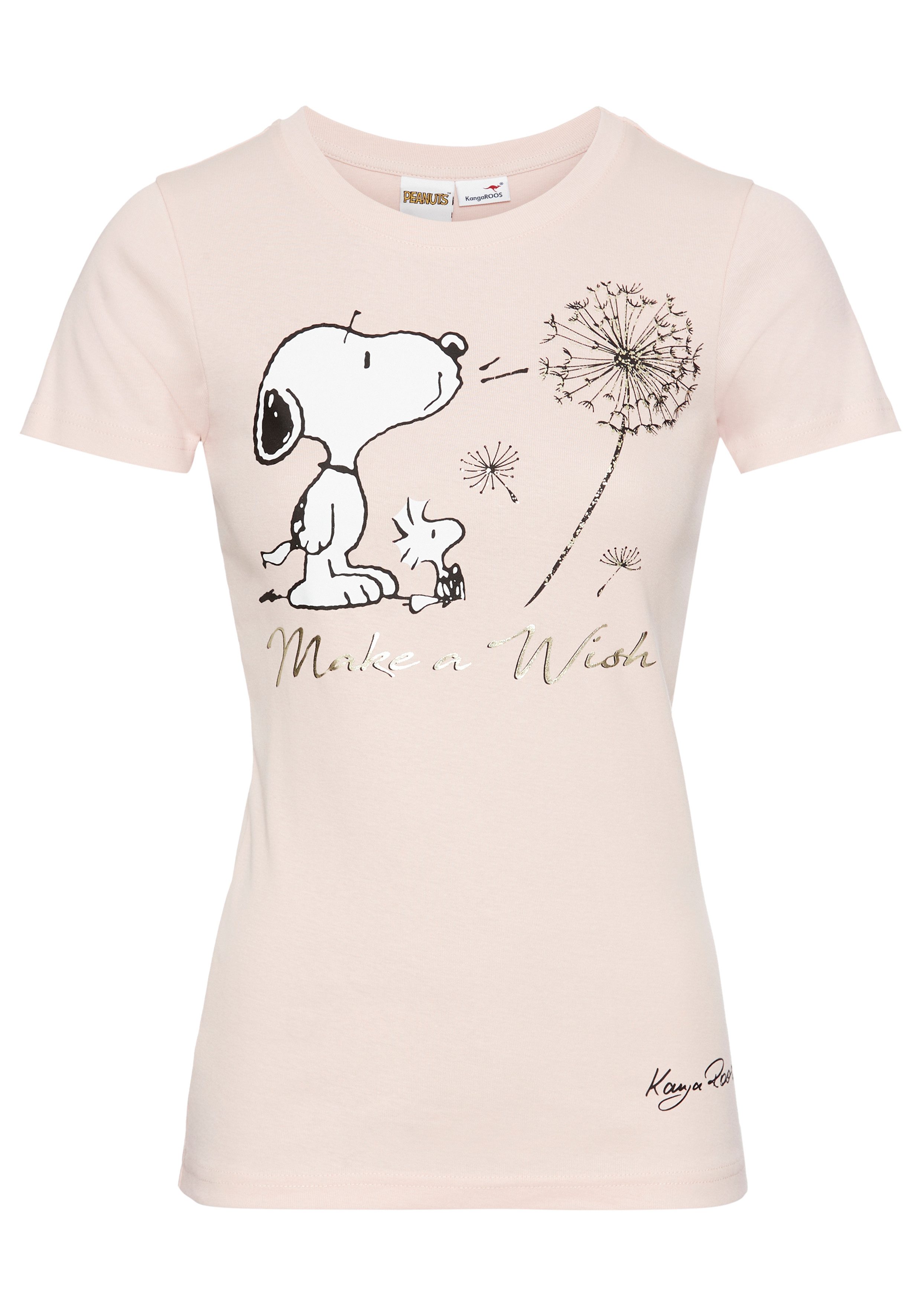 KangaROOS Kurzarmshirt sehr figurbetonte Passform, bedruckte, melierte und metallic Optik. Reduzierter Preis € 26,99. Unverbindliche Preisempfehlung € 32,99, (€ 26,99 pro 1 Stk)