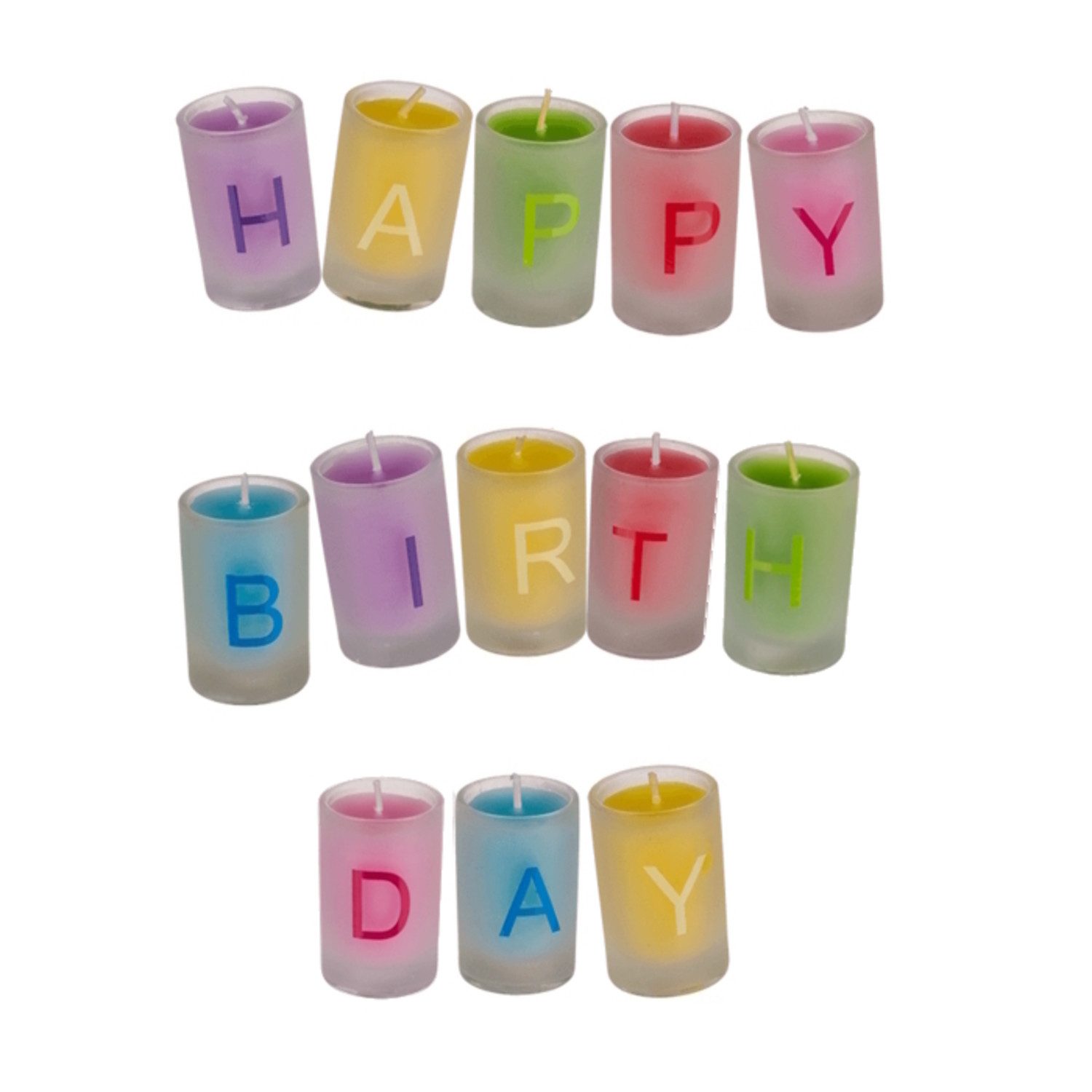 Out of the Blue Stumpenkerze Happy Birthday Kerzen in verschiedenen Farben günstig online kaufen