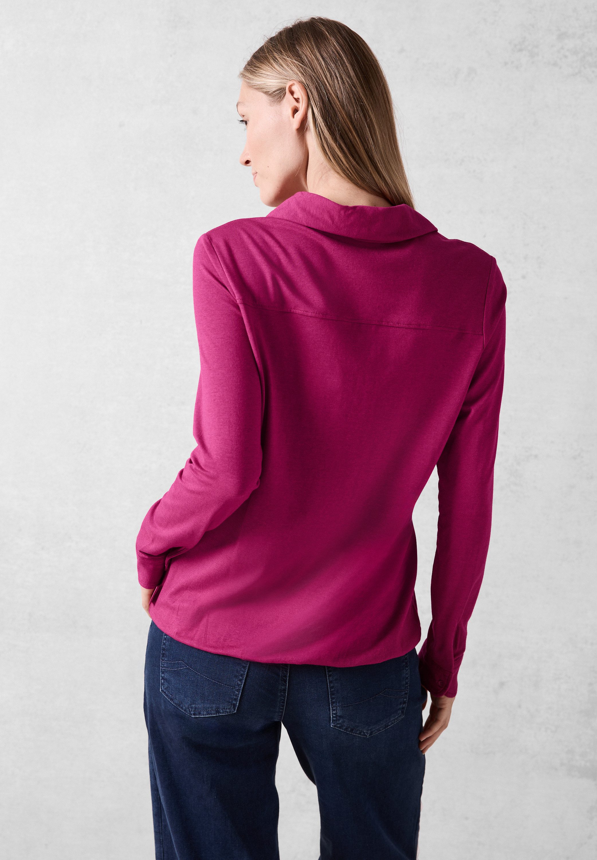 CECIL Langarmshirt aus elastischem Materialmix günstig online kaufen