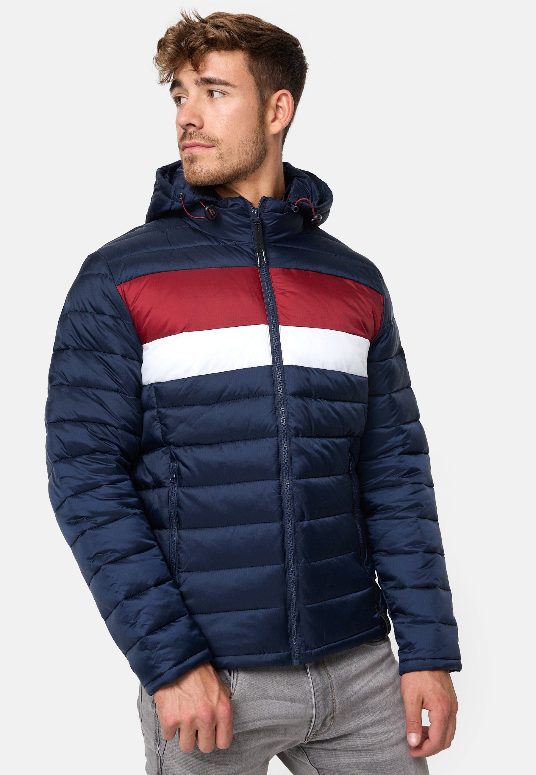 Indicode Steppjacke Herren Hampshire Herrenjacke Daunen-Optik mit elastischen Bündchen
