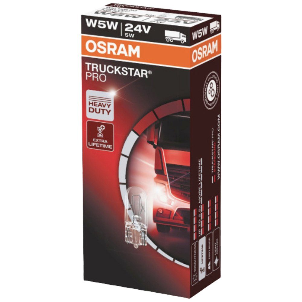 KFZ-Ersatzleuchte OSRAM 2845TSP Signal Leuchtmittel Truckstar W5W 5 W 24 V