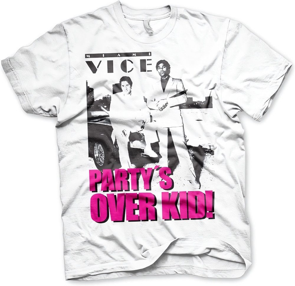 Miami Vice T-Shirt Partys Over Kid Big Tall T-Shirt
