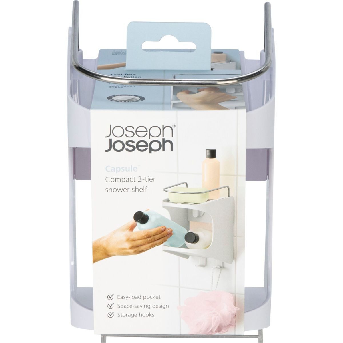 Joseph Joseph Badaccessoire-Set Capsule Kompakte 2-stufige Duschablage