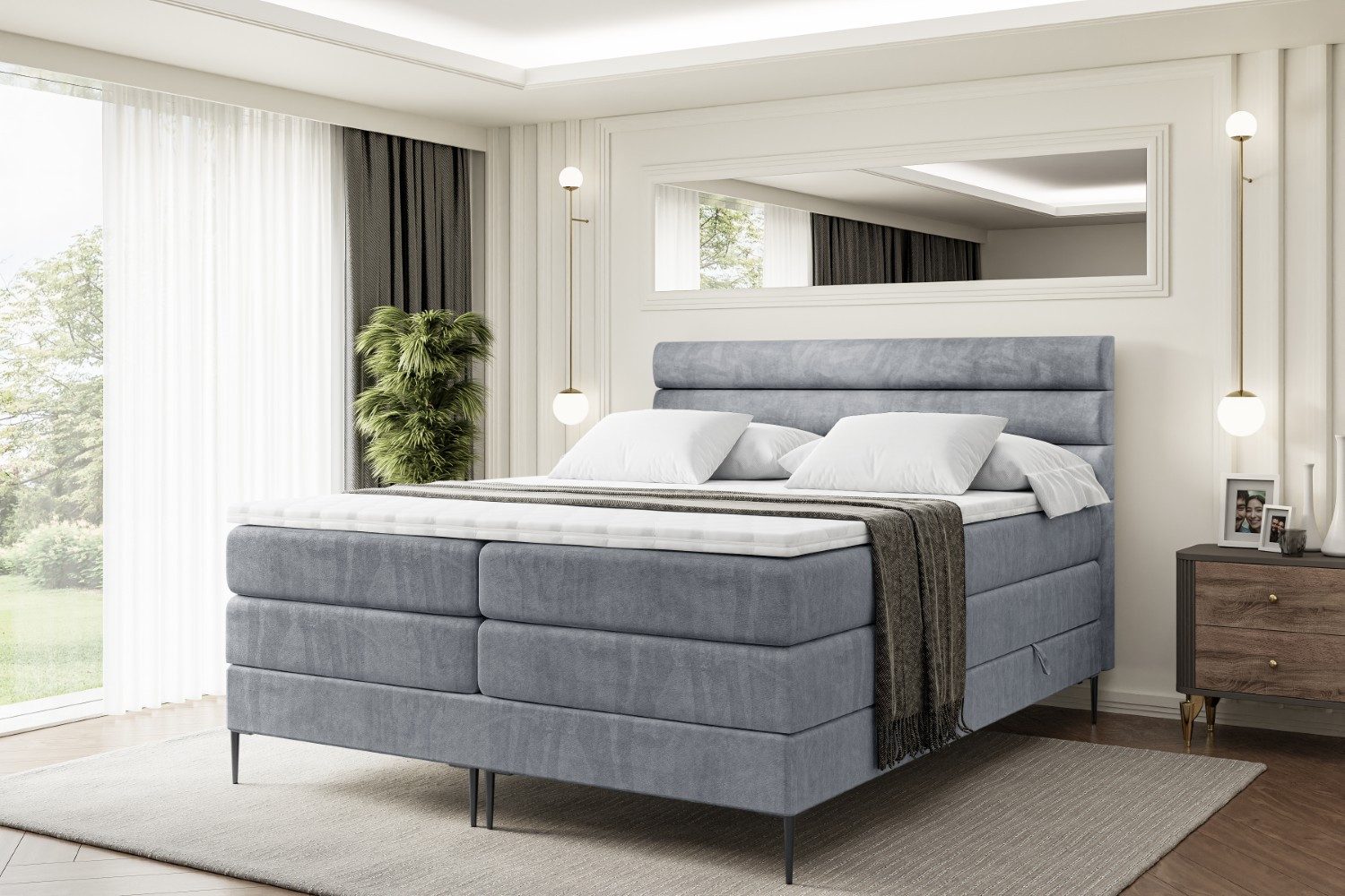 ALTDECOR Boxspringbett CELESTIA-F KING (Multipocket-Matratze H4, günstig online kaufen