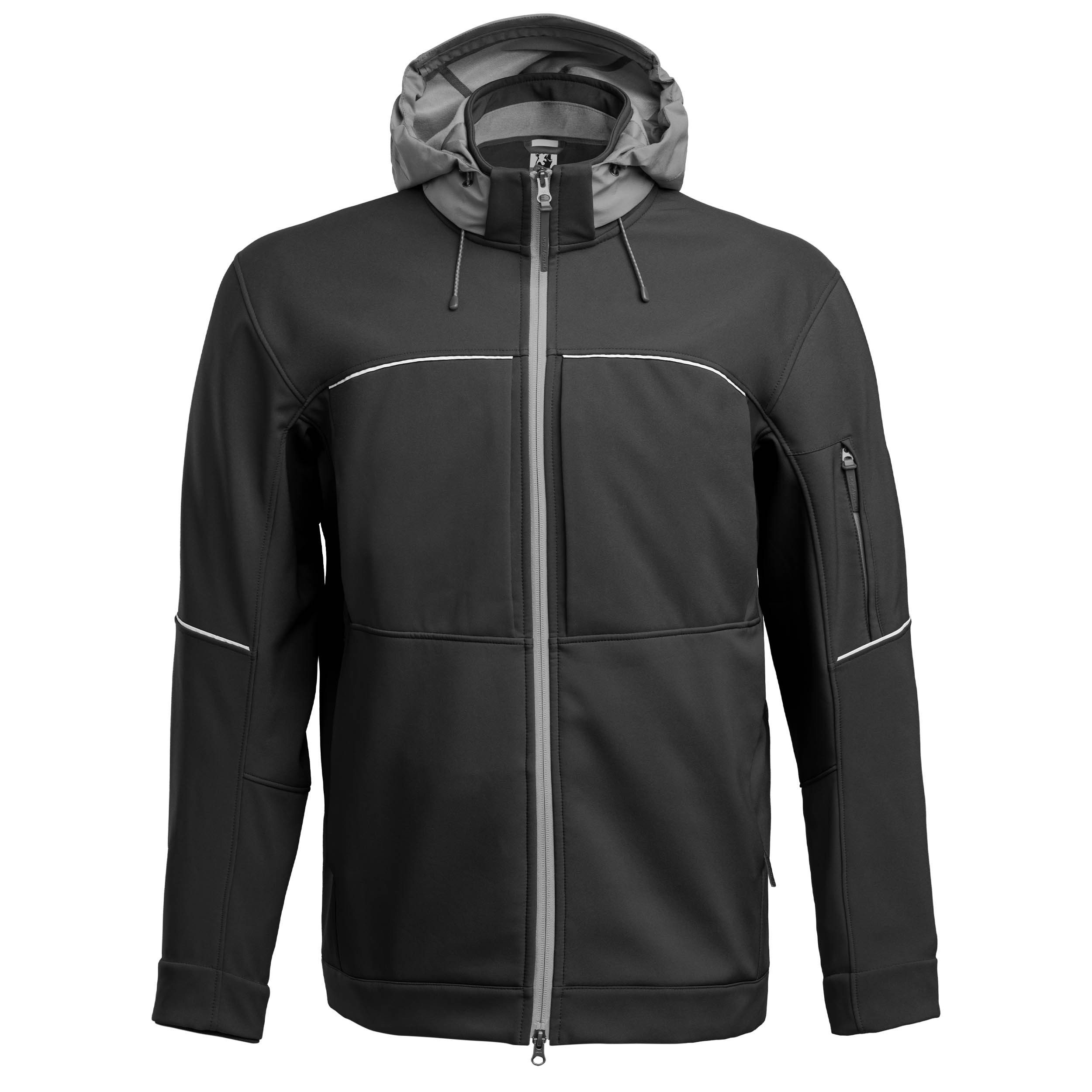 Qualitex Workwear Softshelljacke Atmungsaktive Regenjacke, wasserfeste Softshelljacke, Übergangsjacke (1-St) All-Wetter-Jacke für Herren & Damen, im Bundle mit Kapuze erhältlich