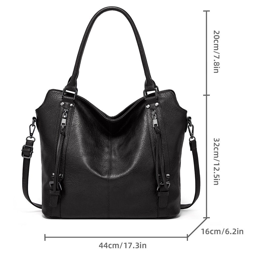 Schwarz stilvolle mit Handtasche Handtasche Umhängetaschen - Damenhandtaschen Orbeet Geldbörsen