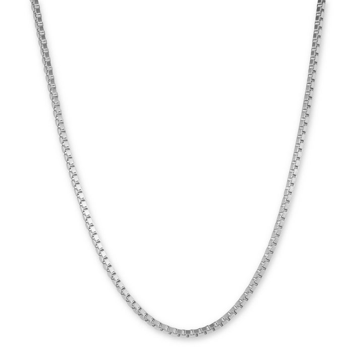Sprezzi Fashion Silberkette Herren Halskette 925 Silber Box Stil verstellbar massiv hochwertig robust verstellbare Länge
