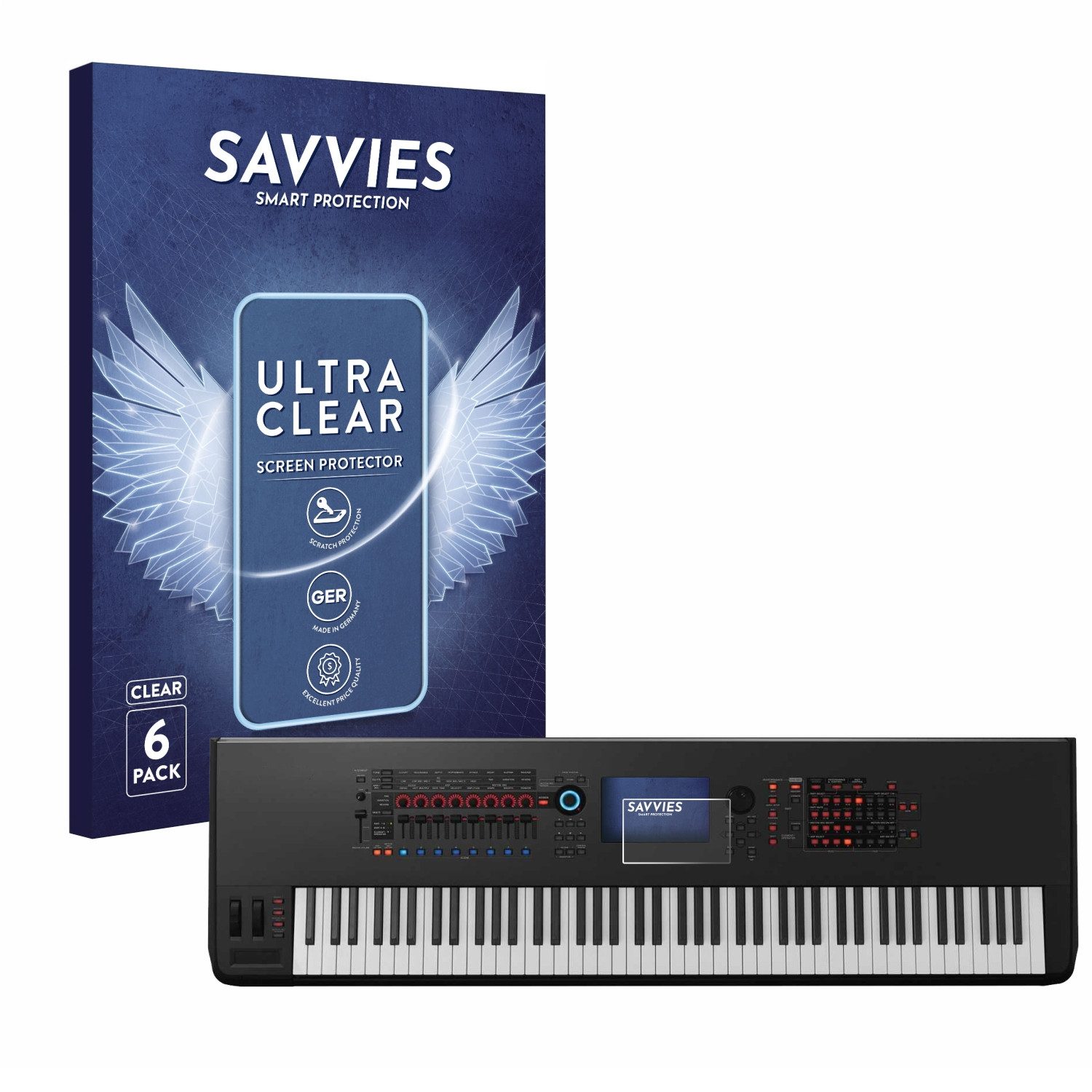 Savvies Displayschutzfolie Schutzfolie für Yamaha Montage 8, 6 Stück, Displayschutz Schutz Folie Klar Transparent