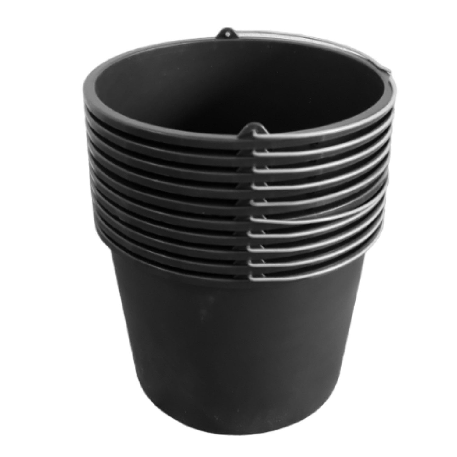 ViD Baueimer 10 Stück Mörteleimer/Betoneimer je 20 Liter, Ø37 x 28 cm