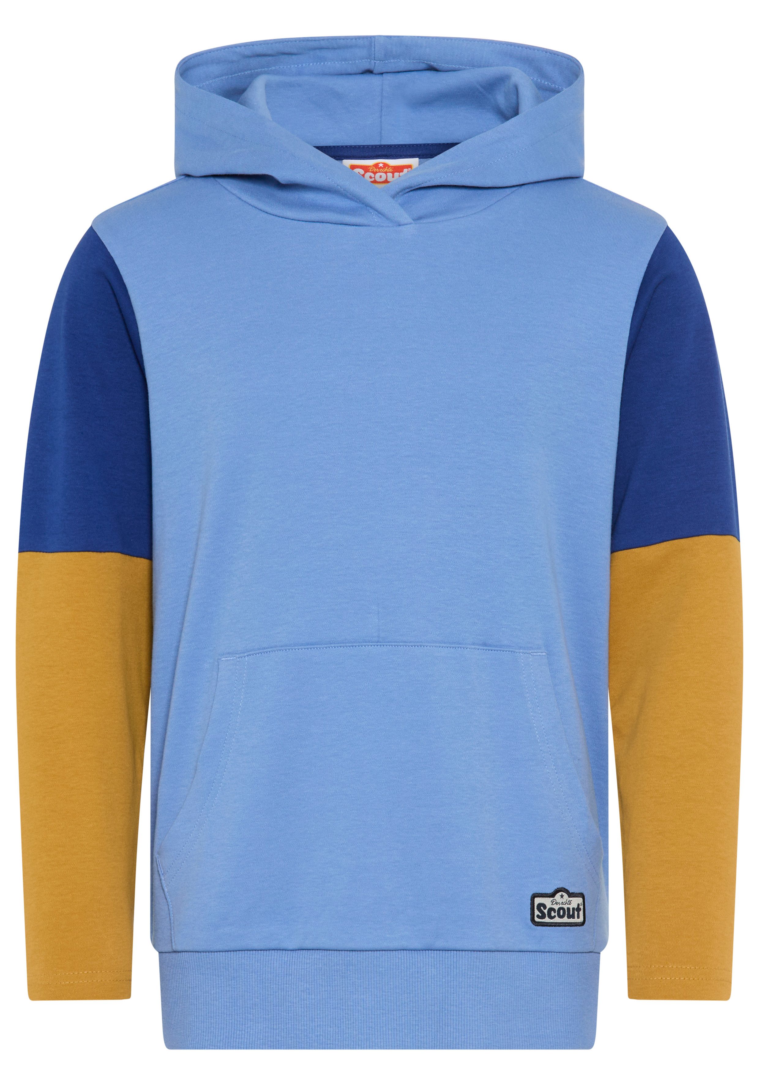Scout Kapuzenshirt Shirt in colorblocking Design - NEU von SCOUT Kapuzenshirt mit kontrastfarbigen Ärmeln, mit Kängurutasche – Bild 5 von 5