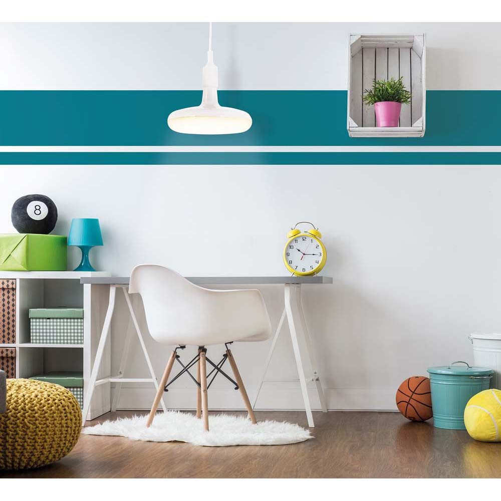 näve LED-Hängeleuchte, LED-Leuchtmittel fest verbaut, Warmweiß, Hängelampe Pendelleuchte Wohnzimmerlampe rund Küchenlampe weiß LED H