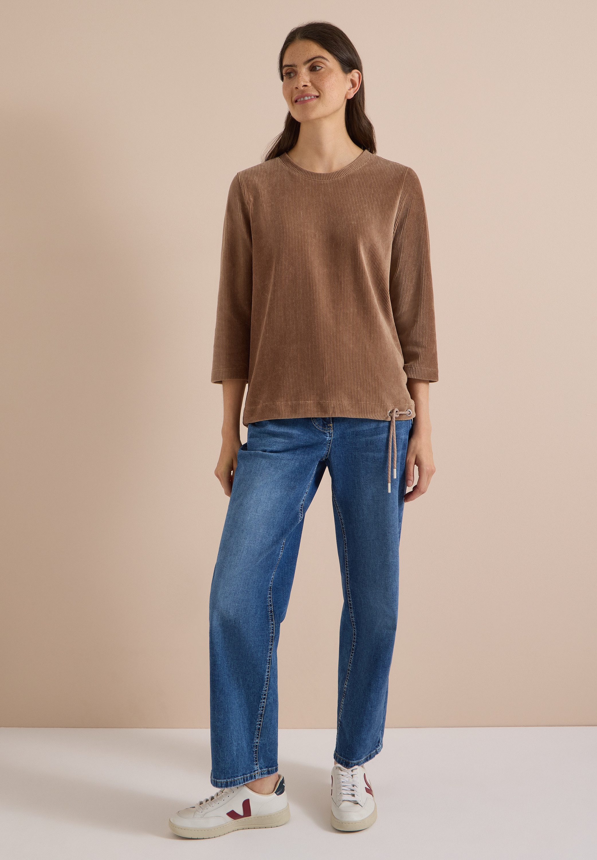 CECIL 3/4-Arm-Shirt mit Tunnelzug am Saum – Bild 3 von 5