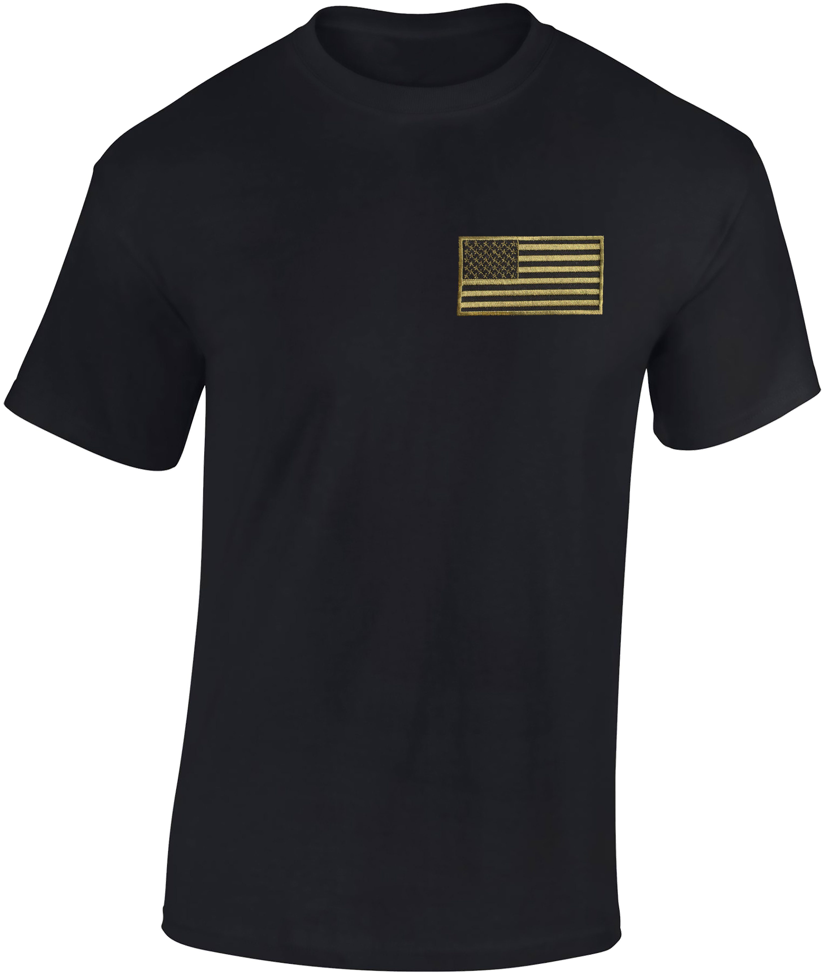 Baddery T-Shirt USA Flagge mit Stick-Patch günstig online kaufen
