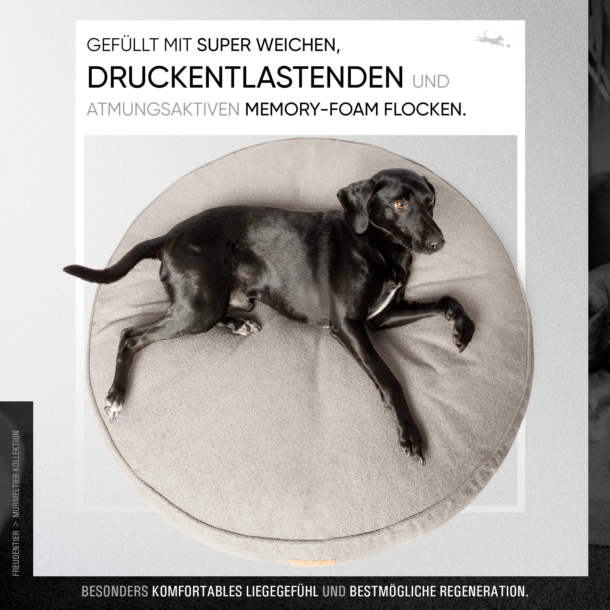 Freudentier Hundekorb Orthopädisches Hundebett rund, flauschig günstig online kaufen