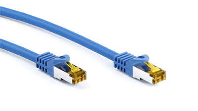 Goobay goobay RJ-45 Netzwerkkabel 5,0 m blau bis zu 10,00 Gbit/Sek. bis zu Netzwerk-Adapter