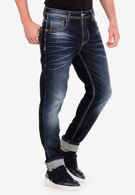 Cipo & Baxx Slim-fit-Jeans im Washed-Look in Straight Fit