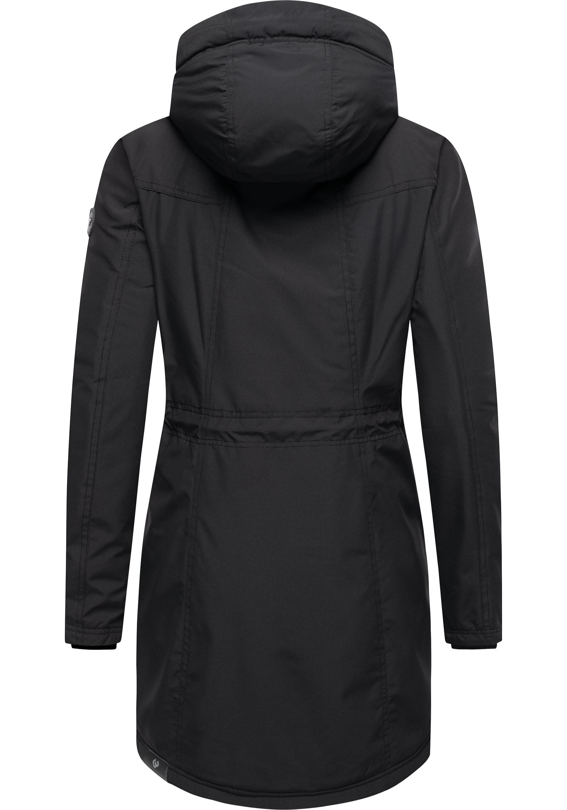 Ragwear Wintermantel Elsien wasserdichter Winterparka mit Teddyfell-Futter