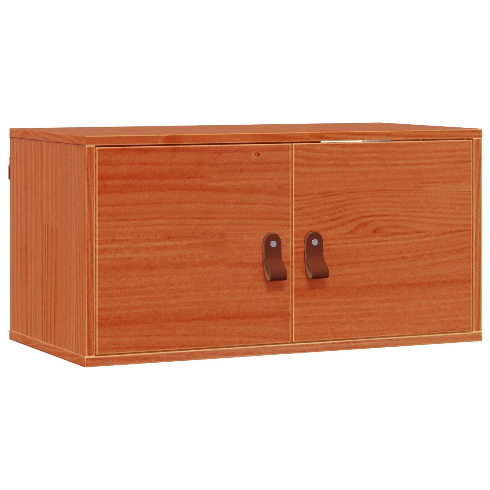vidaXL Regal Wandschrank Wandhalterung 2 Stk. Wachsbraun 60 x 30 x 30 cm, 2-tlg.