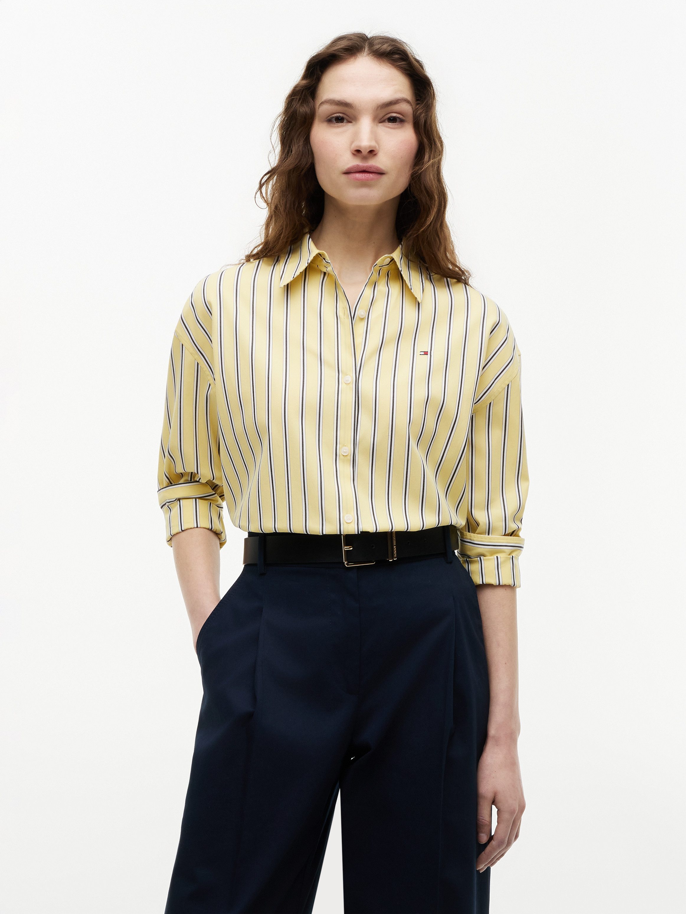 Tommy Hilfiger Hemdbluse SUMMER POPLIN LS BOXY SHIRT Baumwolle, Boxy Fit