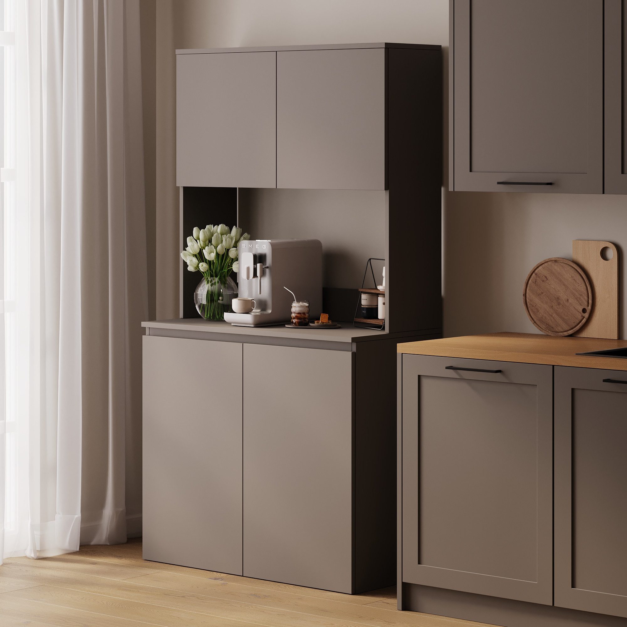 Platan Room Küchenbuffet Küchenschrank Buffetschrank ESTER günstig online kaufen