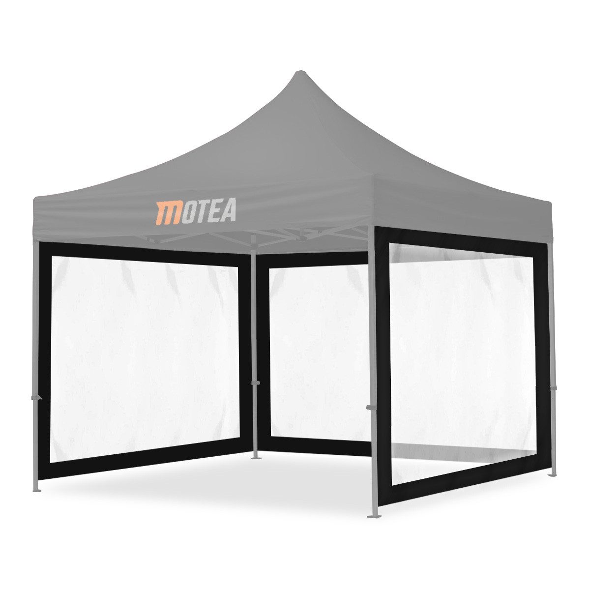 Tourtecs Bikerzelt 4 Pavillon Seitenwände 3x3m / Zeltwände für Rennzelt transparent
