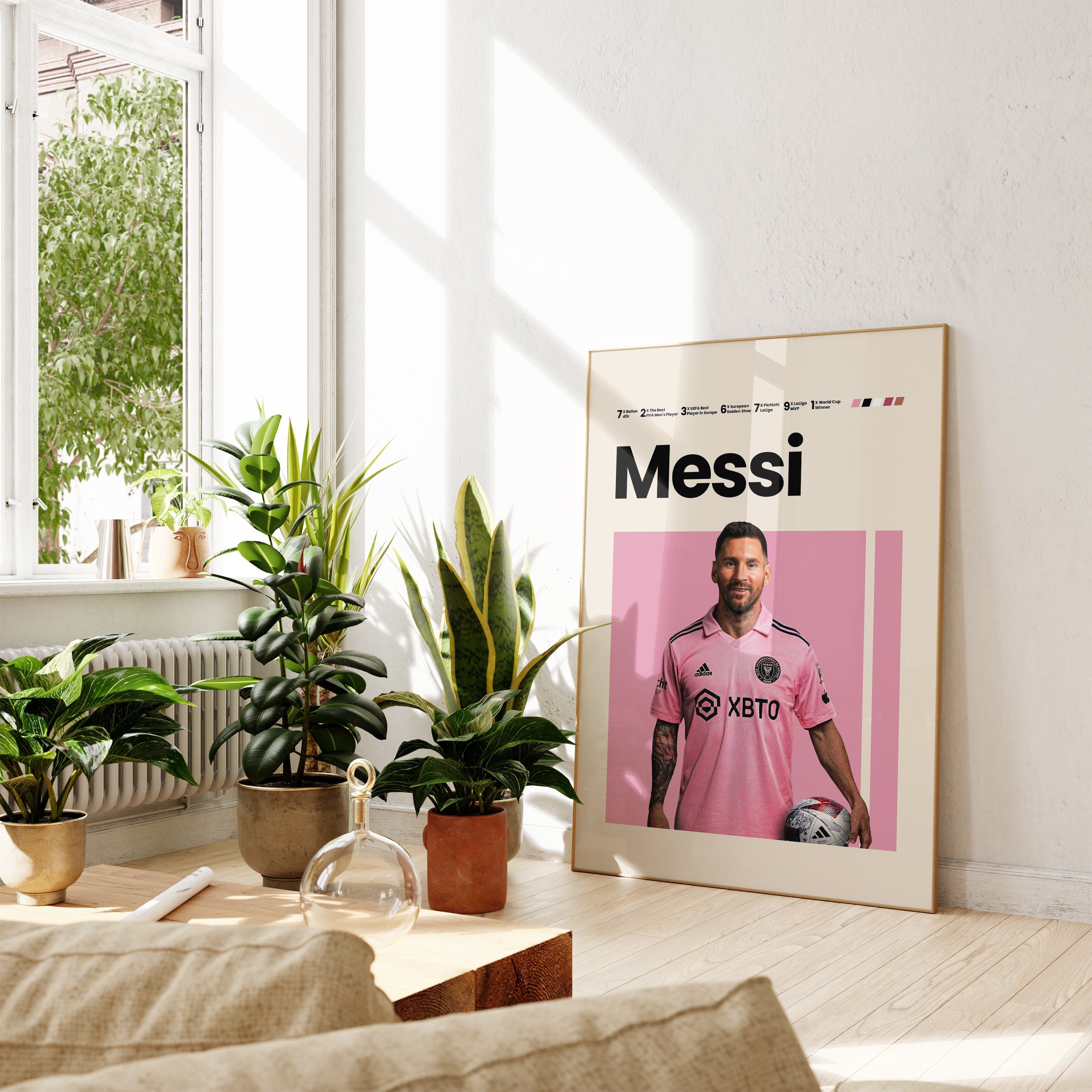 JUSTGOODMOOD Poster ® Lionel Messi 10 Inter Miami · Fußball Poster · ohne Rahmen