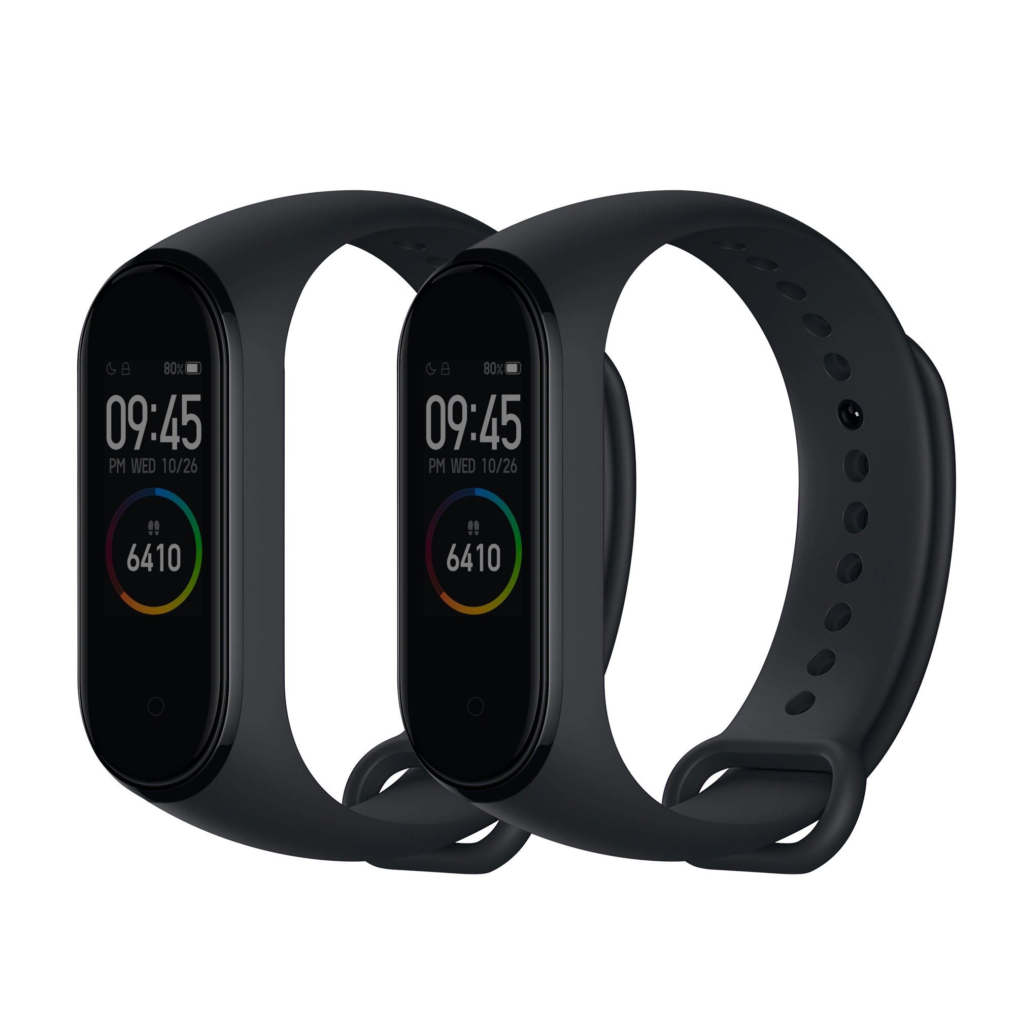 kwmobile 2x Uhrenarmband für Xiaomi Mi Band 4 / Mi Band 3 Armband Smartwatch, 2-tlg., Fitnesstracker Band Set aus TPU Silikon - Ersatzarmband Smartwatch