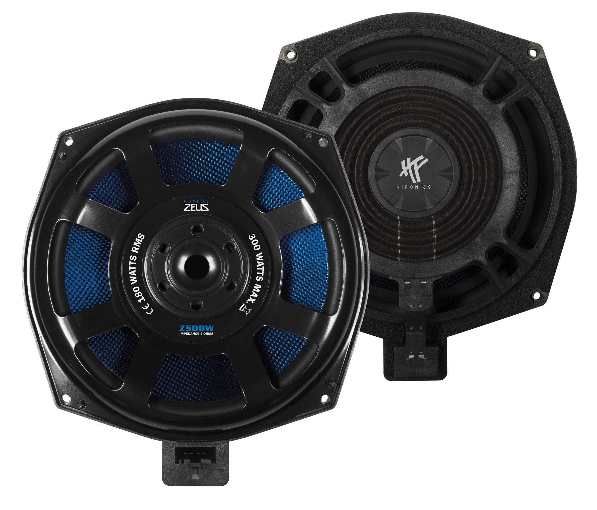 Hifonics ZSB-8W 20 cm (8) Subwoofer (Paar) für BMW / Mini Auto-Lautsprecher (180 W, 20 cm)