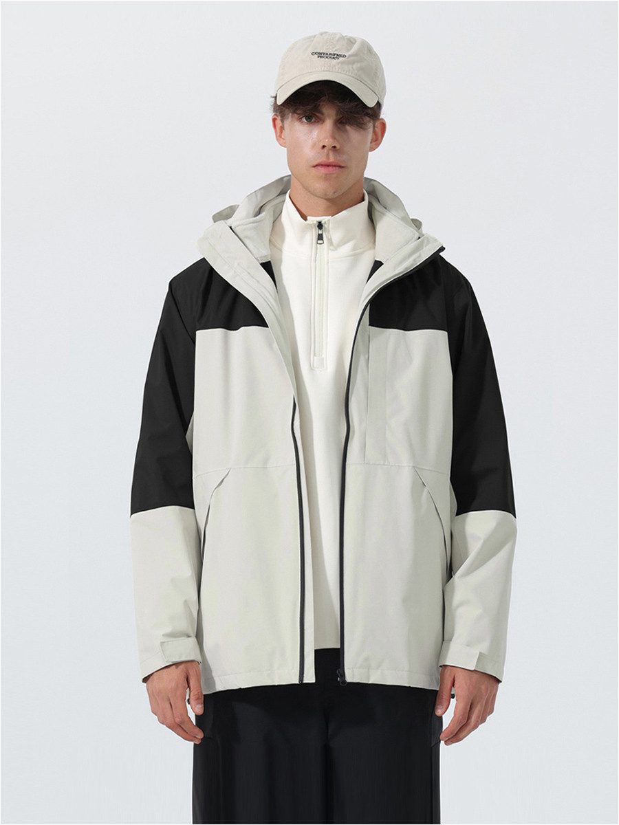 YOUTHUP 3-in-1-Funktionsjacke Herren 3-in-1 Outdoor Kontrastjacke