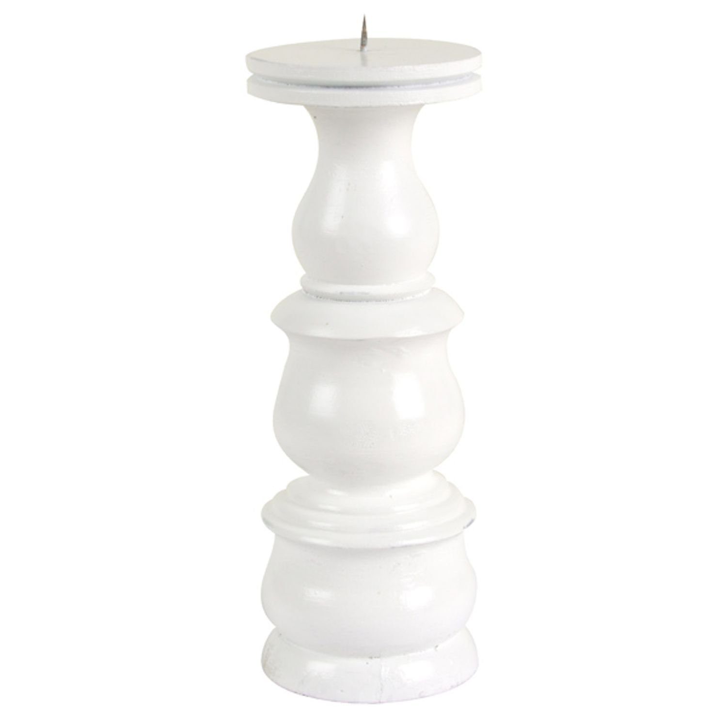 Stumpen Kerzenhalter Kerzenständer Holz-Kerzenständer für Landh Kerzenleuchter H33cm BURI