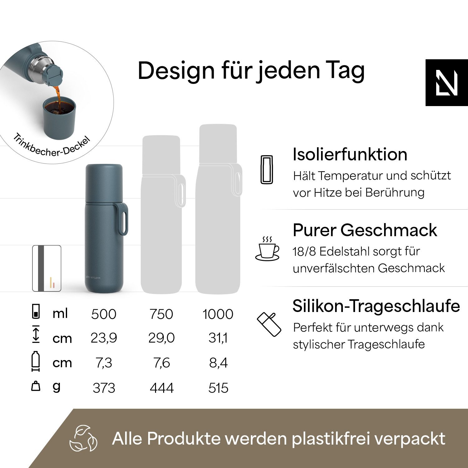 LARS NYSØM Thermoflasche Lune