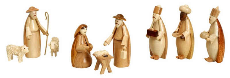 Weihnachtsfigur Miniaturfiguren Krippenfiguren natur Höhe 5,5cm NEU