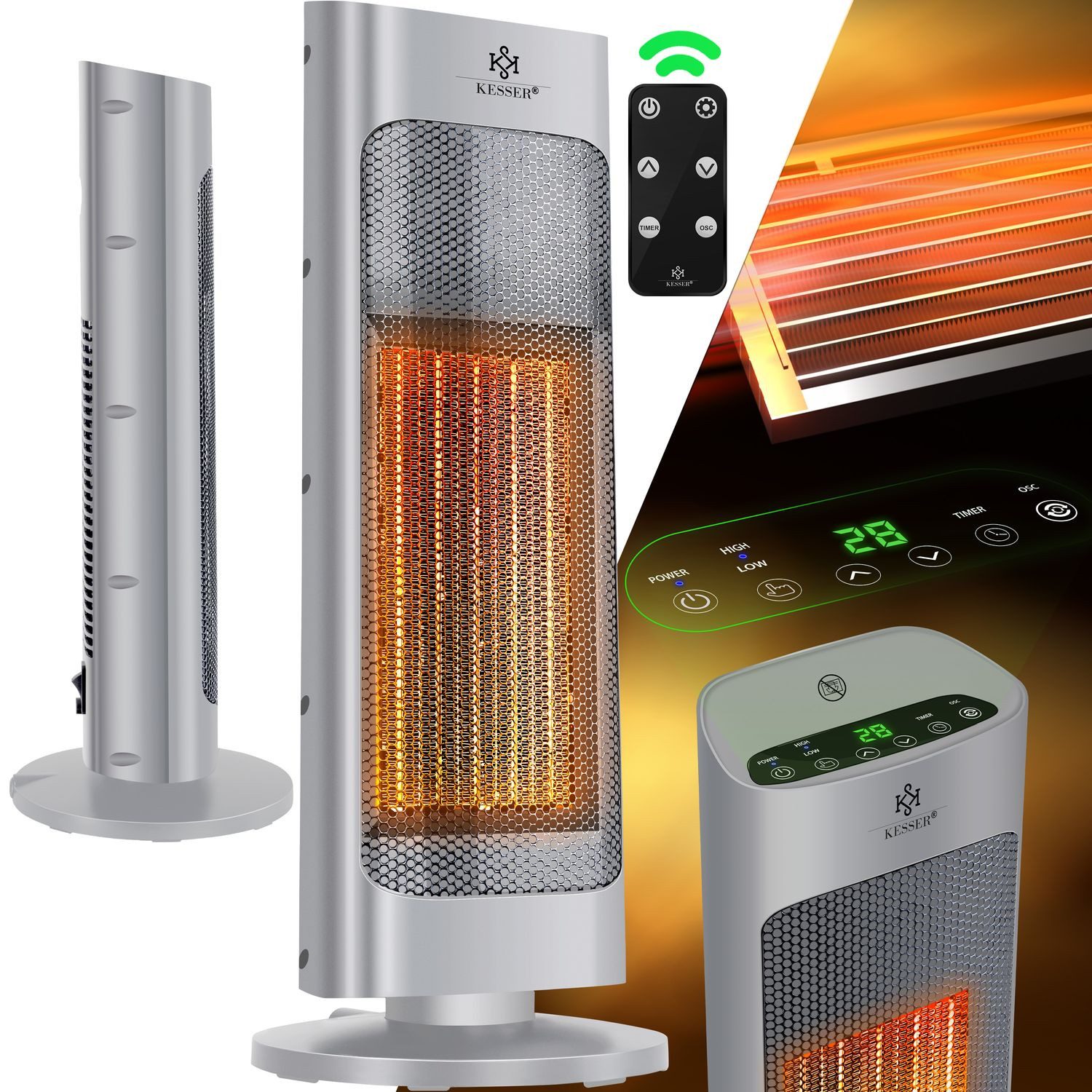 KESSER Heizlüfter, Heizlüfter mit Fernbedienung energiesparend günstig online kaufen