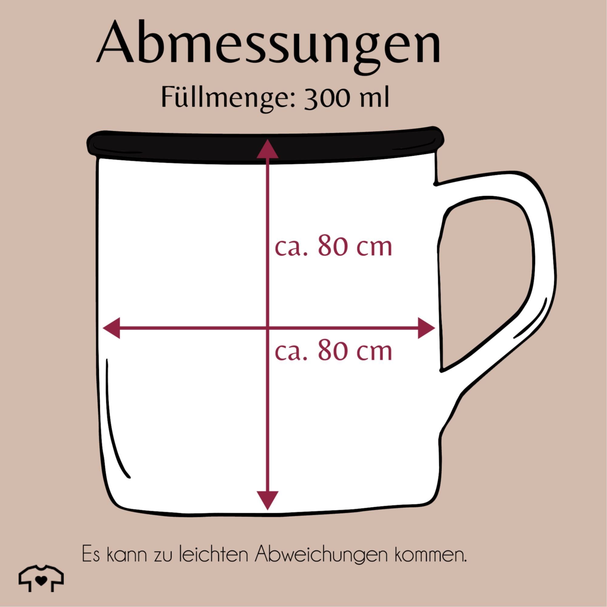 Emaille Tasse Emaille an me Stahlblech, - Engineer me Job trust i am Shirtracer schwarz Kaffeetasse Schwarz Blechtasse, Geschenk Tasse - Weiß i'm 2 Trust an engineer Tasse