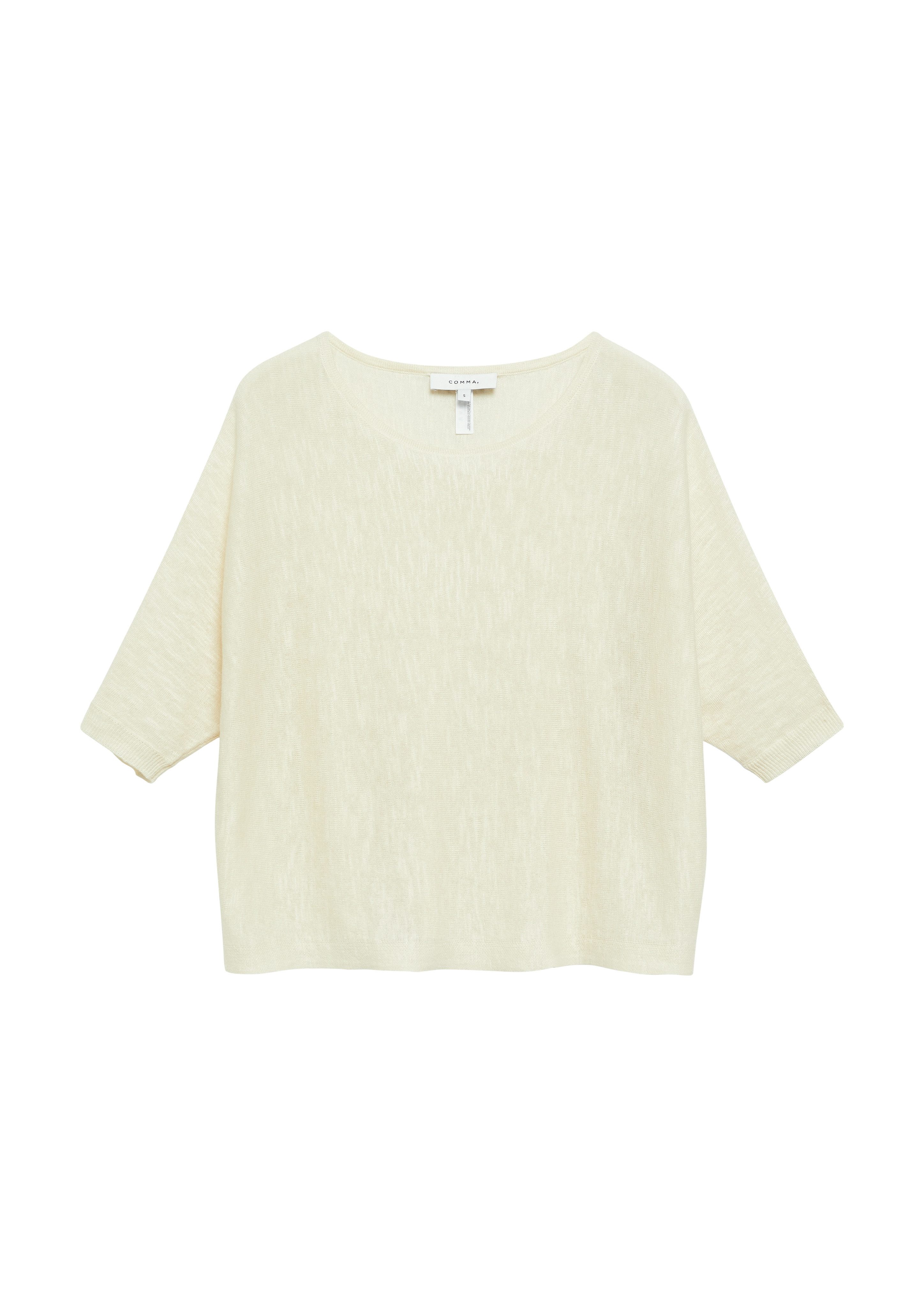 comma Rundhalspullover in Feinstrick