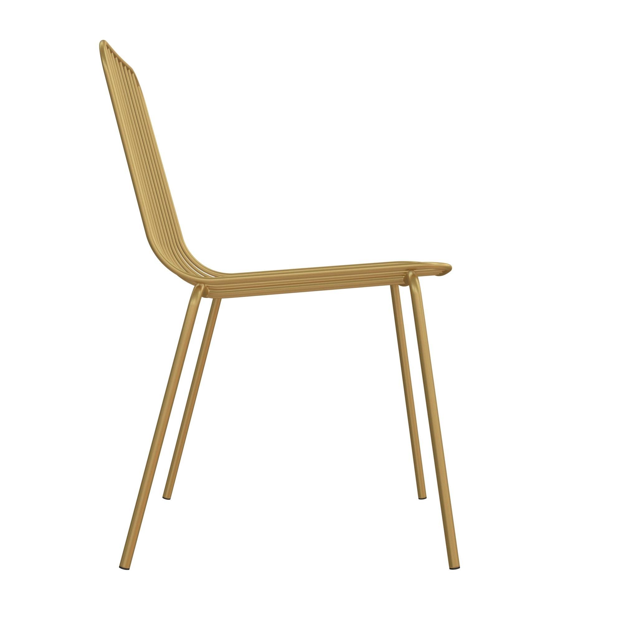 loft24 Esszimmerstuhl Caden (Set, 2 St), Metallstuhl im Retro-Design mit Sitzhöhe 45 cm