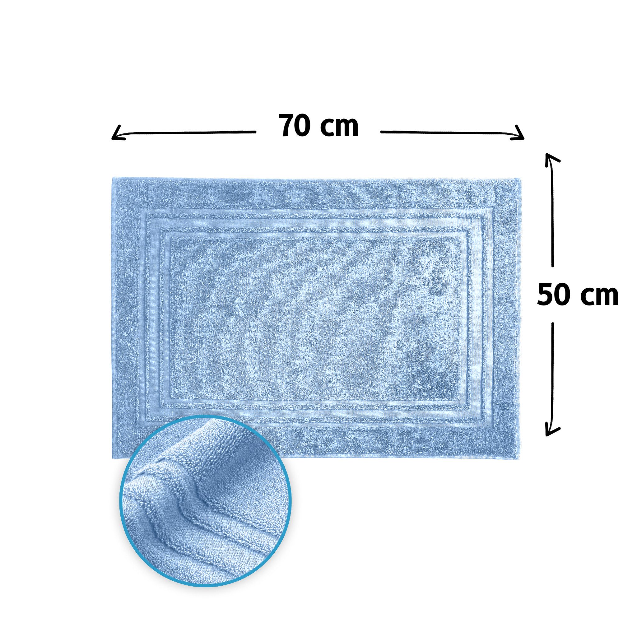 Komfortec Badematte Badvorleger aus 100% Baumwolle, günstig online kaufen