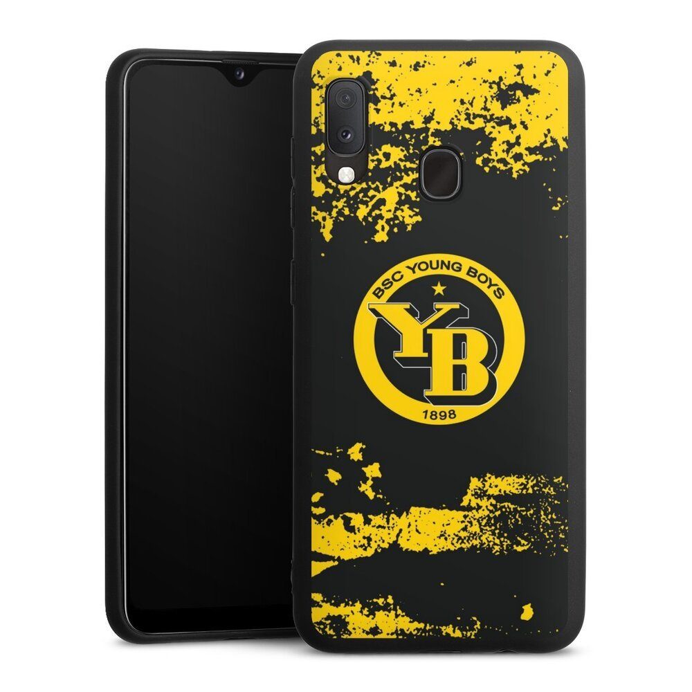 DeinDesign Handyhülle BSC Young Boys Offizielles Lizenzprodukt Fanartikel BSC YB Grunge, Samsung Galaxy A20 Silikon Hülle Premium Case Handy Schutzhülle