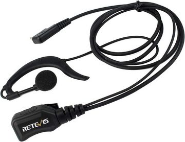 Retevis Walkie Talkie G-Form Kopfhörer Einstellbare,Kompatibel mit Baofeng Kenwood (10 STK), Funkgerät Headset Security,Schallschlauch,Kehlkopfmikrofon