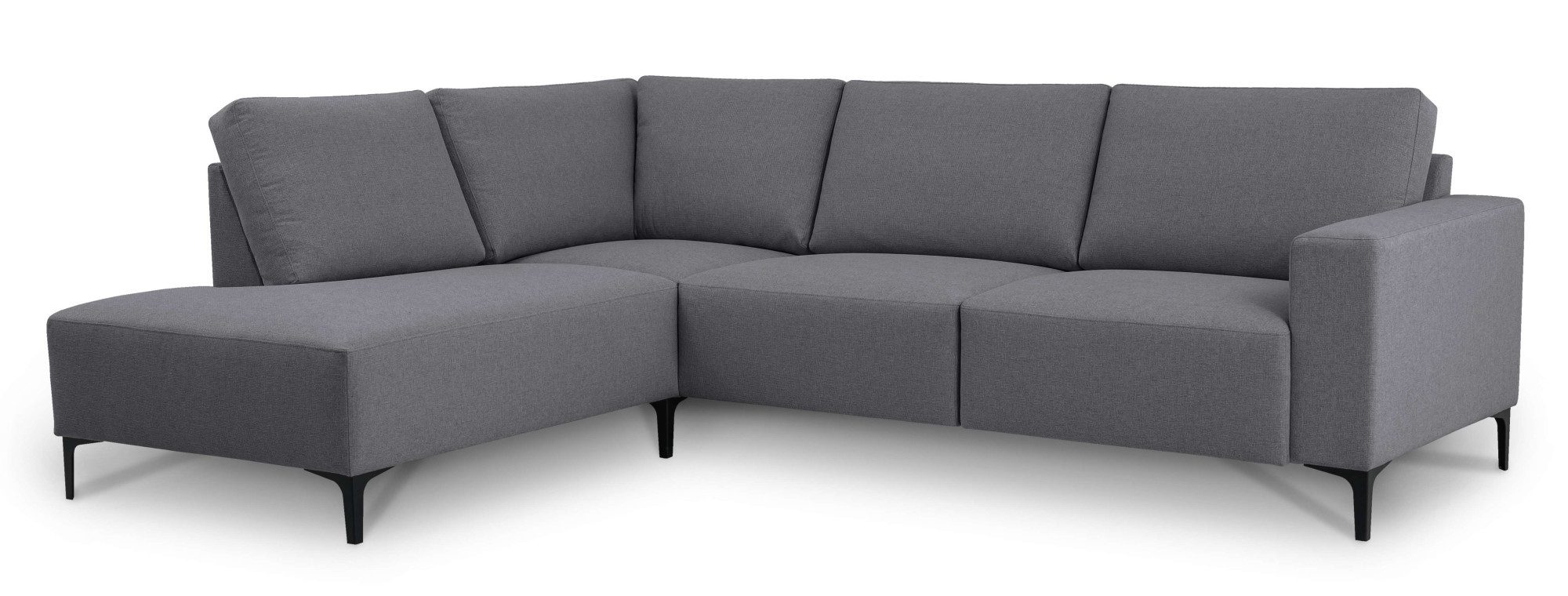 Home affaire Ecksofa Tournon, L-Form, Breite 256 cm, Webstoff, Chenille, Designsofa im nordischen Stil, Wellenunterfederung, Metallfüße
